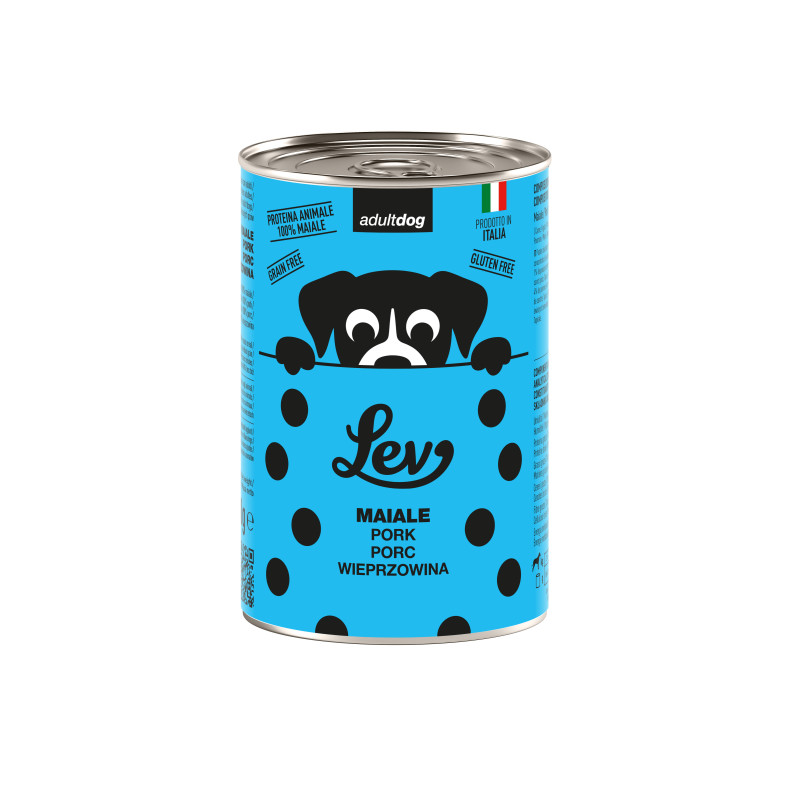 Lev complete pate for adult dogs pork
