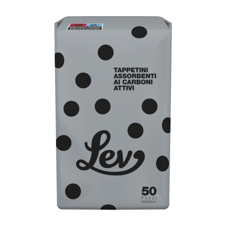 LEV Activated Charcoal Hygienic Mats 60×60 50 pcs