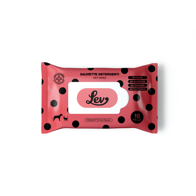 LEV Lingettes à la chlorhexidine 15 pcs | Format pratique