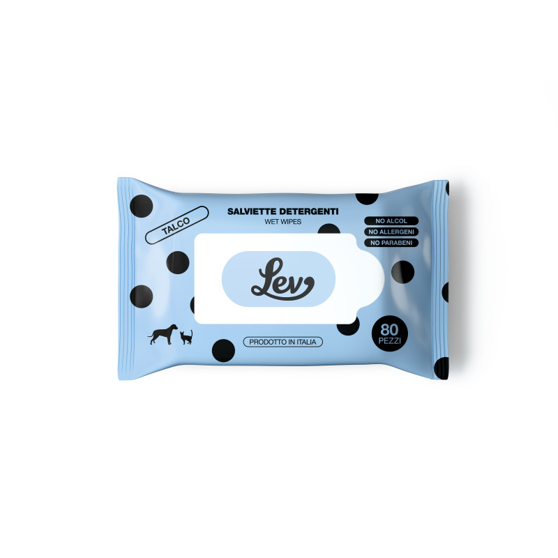 Lingettes de talc LEV 80 pcs | Format pratique