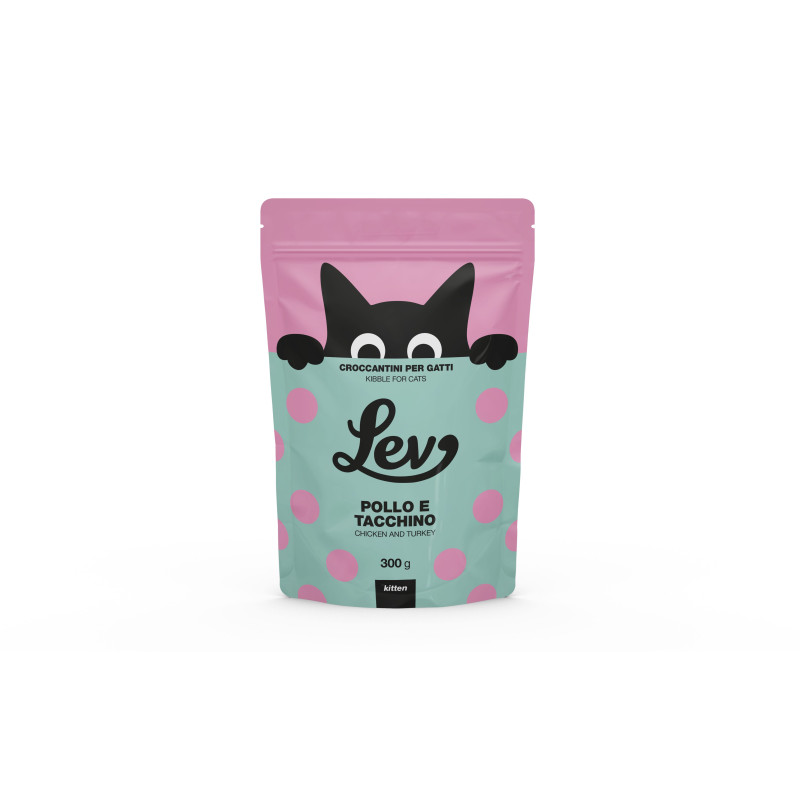 LEV Croquettes Chaton Poulet et Dinde 300 g