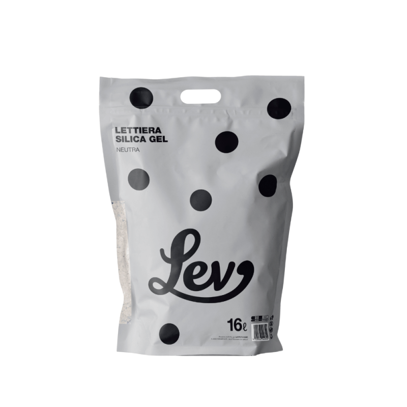 LEV Lettiera Silica Gel Lavanda 16L - Alta Assorbenza e Controllo Odori