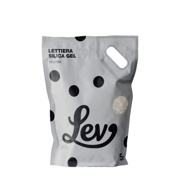 LEV Lettiera Silica Gel Lavanda 5L - Alta Assorbenza e Controllo Odori